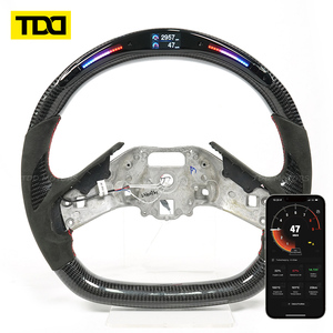 พวงมาลัยรถแข่ง TDD Real LED คาร์บอนไฟเบอร์ สำหรับ Chevy Camaro SS C5 C6 C7 C8 Silverado GMC Cruze – รองรับการปรับแต่งจากโรงงาน - Product Image 1