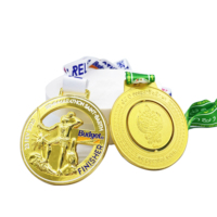 Nouveaux produits phares Médailles de marathon vierges en alliage de zinc Médailles sportives personnalisées 3D en or