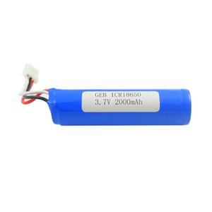 Ion 18650 battery <span class=keywords><strong>3</strong></span>,7 v 2000mah lithium ion rechargeable battery with PCM and molex-5264-3pin connector manufactured in china - Product Image 1