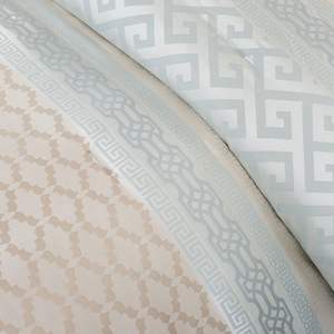 DB ชุดผ้าปูเตียงพิมพ์ลายดอกไม้7ชิ้นสีพื้นสำหรับราชินีคิงไซส์ขนาดซูเปอร์คิงไซส์สำหรับห้องนอนบ้านโรงแรมงานแต่งงาน - Product Image 3