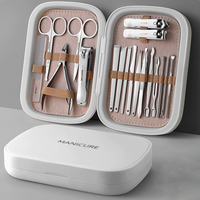 Ensemble de 18 pinces de précision en acier inoxydable avec étui de transport pour hommes et femmes, kit de manucure de voyage, ensemble de pédicure