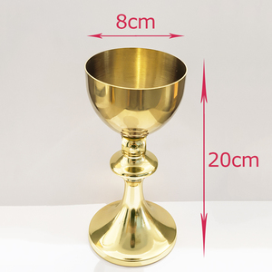 Cáliz <span class=keywords><strong>de</strong></span> Diseño Clásico Bañado en Oro para Suministros <span class=keywords><strong>de</strong></span> Iglesia y Hogar - Product Image 3