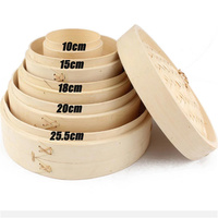 Panier de cuisson à la vapeur en bambou naturel écologique, vente en gros, 10 pouces, ensemble d'adaptateurs à anneau Dim Sum avec logo