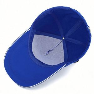 หมวกเบสบอลโพลีเอสเตอร์ราคาถูก ทรงโค้ง ปักโลโก้โฆษณา สำหรับตัวแทนท่องเที่ยว กันแดด 5 แผง - Product Image 3