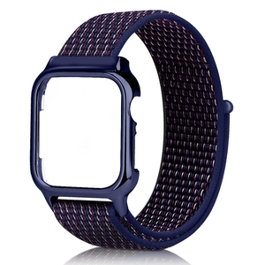 <span class=keywords><strong>Apple</strong></span> <span class=keywords><strong>Watch</strong></span> 4 Boucle À Tricoter <span class=keywords><strong>Bracelet</strong></span> de Montre En Nylon <span class=keywords><strong>Bracelet</strong></span> de Montre De Remplacement Avec Étui De <span class=keywords><strong>Protection</strong></span> En TPU - Product Image 1
