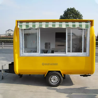 Remolque de comida móvil personalizado, carrito de helado para perro caliente, carrito de cocina móvil, expendedora de zumo, remolque de comida pequeño