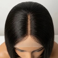 Peluca de Cabello Vietnamita Virgen 12A SDD, Color Marrón Claro, para Pelucas con Frente de Encaje, Corte Bob Liso, 100% Cabello Virgen en Paquetes