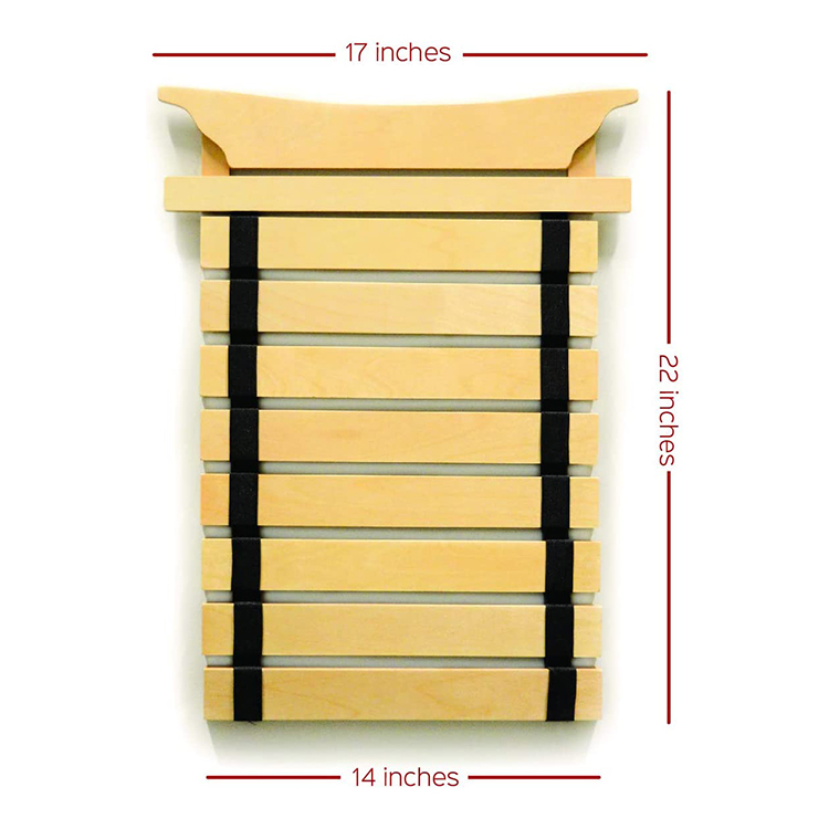 Custom Wall Mounted Pine Wood Display Stand Bamboo Karate Belt Display Rack for Belt Holder — view 5