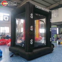 Jeu d'arcade gonflable personnalisable pour attraper l'argent, jeux de carnaval, cabine gonflable Cash Cube