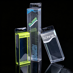 Boîte pliante transparente en PP avec logo personnalisé imprimé, pour cosmétiques, soins de la peau, accessoires électroniques, présentoir de cadeaux, vente en gros OEM - Product Image 1