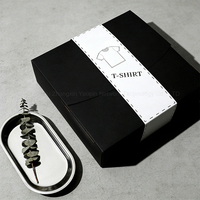 Boîte d'emballage pliable en papier kraft personnalisée avec votre logo, pour t-shirts, vêtements, cadeaux, boîte en papier pour sweats à capuche noirs