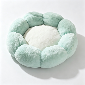 Customized Influencer Ins Wind Cat Dog Universal Cushion Pet Autumn Winter Fleece Thick Round Flower Cat <b>Nest</b> Dog <b>Nest</b> - Product Image 1