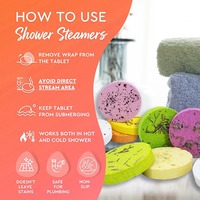 Comprimés Vapeur Douche Haute Qualité Aromathérapie Spa Bombe Fizzy avec Huiles Essentielles OEM Marque Privée Usine