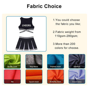 Vêtements de sport de haute qualité, logo personnalisé OME, impression numérique, 100% polyester, ensembles d'uniformes de cheerleading pour filles et femmes, vente chaude - Product Image 5