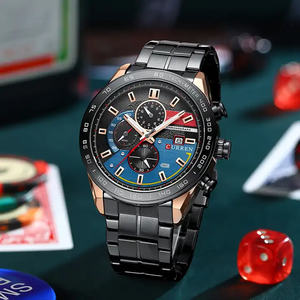 CURREN 8410 Mode d'affaires pour hommes 3ATM Montres étanches Montre de sport de luxe pour hommes Montre à quartz avec bracelet en acier inoxydable - Product Image 6