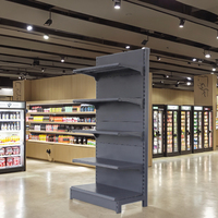 Leichte Metallische Einseitige Supermarktregale Gondelregale mit Epoxidpulverbeschichtung Schnelle Installation für Lebensmittelgeschäfte und Einzelhandel