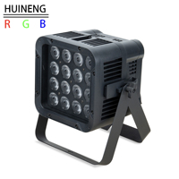 Projecteur LED PAR 16x18W RGBWA UV étanche à batterie, contrôle sans fil DMX, éclairage d'ambiance avec flight case rechargeable 8-en-1
