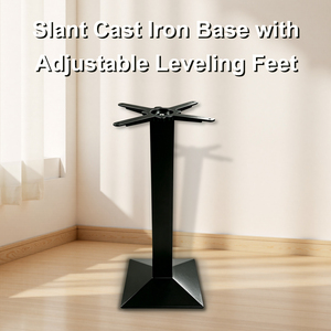 Base per Tavolo Inclinata in Ghisa di Alta Qualità, Piedini Regolabili in Metallo Nero, Base per Tavolo Elegante e Stabile per Esterni - Product Image 6