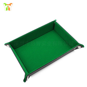 Bandeja creativa para dados de juego, bandeja de almacenamiento multifuncional de cuero PU, caja de almacenamiento, logotipo personalizable. - Product Image 4