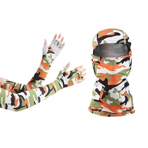 Cycling Arm Sleeves With Balaclava Pink Camouflage Unisex Anti Uv Protection Outdoor Gear - Product Image 4