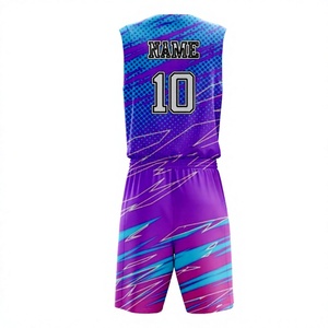 Ensemble de basketball haut de gamme, look élégant, coupe athlétique, grande taille, imprimé, respirant, 100% polyester, séances d'entraînement, tenues d'équipe personnalisées - Product Image 2