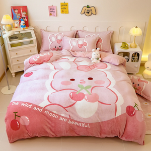 أغطية سرير شتوية دافئة للأطفال من المخمل المرجاني الصوفي الكرتوني للشتاء - Product Image 5