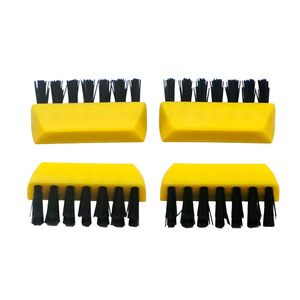 Yellow Plastic Cleaning <b>Brush</b> Block Black Wire Bristle <b>Scrub</b> <b>Brush</b> Holder for Workshop Equipment Cleaning - Product Image 3
