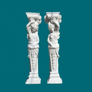 Cột Đá Cẩm Thạch Khắc Tay Đẹp Tự Nhiên Cho Nữ La Mã Theo Yêu Cầu Caryatids Để Bán - Product Image 5