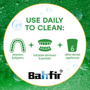 Tabletas efervescentes para eliminar bacterias orales 99.9% efectivas para alineadores de dientes Producto para el cuidado de la dentadura - Product Image 2