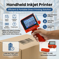 Impresora Portátil 4POLETECH de 12.7MM con Mango Mini, Máquina de Codificación de Fecha de Caducidad, Número y Logotipo por Inyección de Tinta para Personalización de Pequeños Lotes