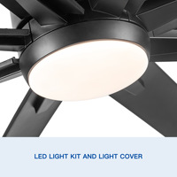 Meilleur prix pour la maison 72 pouces grand ventilateur de plafond moderne fabrication ventilateurs de plafond télécommandés ventilateur de toit avec lumière LED