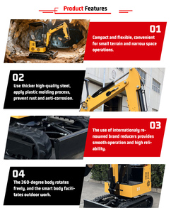 Slm12q1.25ton nông nghiệp nhỏ Digger Crawler Digger Mini Máy xúc 1250kg Kubota động cơ mini máy xúc - Product Image 5