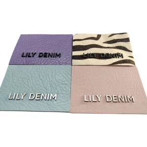 Custom Personalized Embossed Logo <strong>Jeans</strong> Genuine Leather Patch Leather <strong>Label</strong> and Tags for Garment Bags Shoes Top OEM Customized - Product Image 3