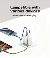 Chargeur mural PD Gan PD3.0 65W à 2 ports pour iPhone, charge rapide pour téléphone, Mac Book, ordinateur portable, chargeur USB C Gan 65W, produits intelligents