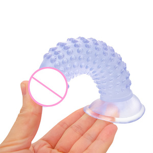 Alternativer kleiner Penis mit erhöhten Punkten und Spikes Mini Wolf Zähne Kleiner Penis Saugnapf Posterior Anal Plug Kondom - Product Image 5