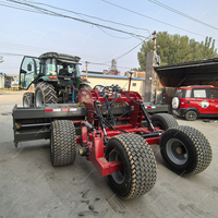 Niveleuse agricole télescopique tractée par tracteur avec contrôle GNSS RTK ou laser en option, niveleuse de terrain avec roues