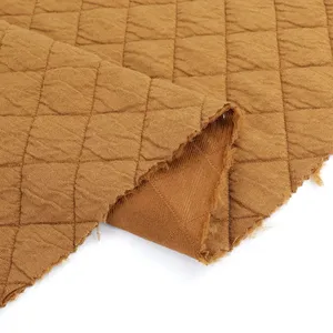 Nouveauté Textiles fil épais teint Polyester coton Spandex élasticité Jacquard tissu matelassé pour tissu