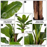 Arbre bananier artificiel de haute qualité de 190 cm, plante artificielle de type bonsaï, vente en gros de plantes artificielles pour la maison, le jardin, le bureau, décoration
