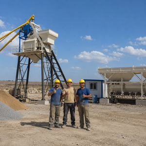 Planta Dosificadora de Concreto de Doble Eje Corey Belt HZS75 para Producción de Concreto Premezclado para Infraestructura de Carreteras y Puentes - Product Image 2