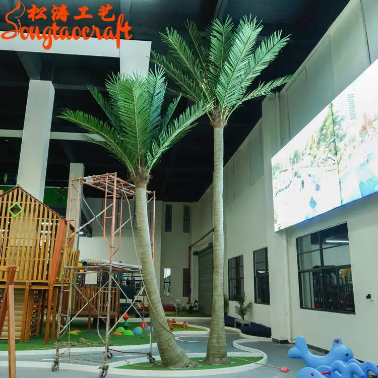 Songtao, низкая цена, оптовая продажа, искусственные листья пальмы с защитой от УФ лучей, для улицы, для продажи