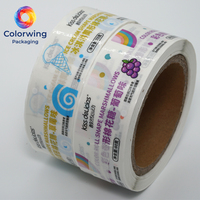 Etiquetas Adhesivas Duraderas para Rollos de Dulces, Serie Multi-Sabor, para Empaquetado de Piruletas y Malvaviscos, Juego Personalizado para Etiquetado de Pequeñas Empresas