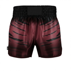 Shorts de boxe personnalisés pour arts martiaux, OEM, en sergé, pour l'entraînement, tenues d'équipe personnalisées, shorts de combat pour hommes - Product Image 4