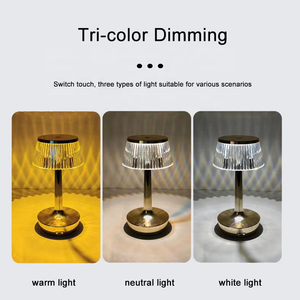 USB Rechargeable Touch Control Tri-Color Dimmable LED <b>Table</b> Lamp Modern Cordless Desk Light Warm White Neutral Cool White - Product Image 4