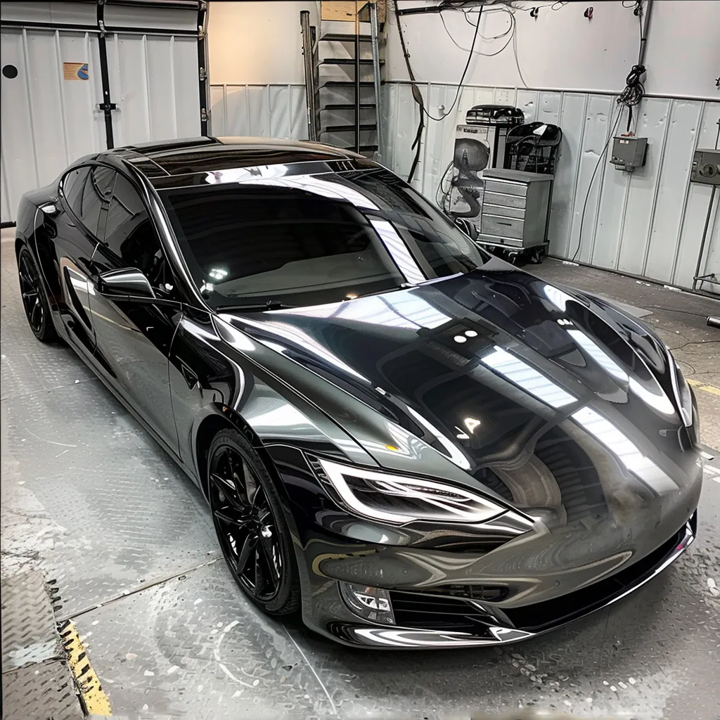 Gewone Auto Wrap Film Auto Stickers Pvc Vinyl Wrap Gloss Metallic Serie Verschillende Kleuren Glanzend Chroom Geborsteld