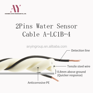 Câble sensible aux fuites d'eau <span class=keywords><strong>A</strong></span>-LC1B 2 broches de 4 mm, fourni par l'usine, peut être équipé d'un connecteur jack ou d'un connecteur CC - Product Image 4