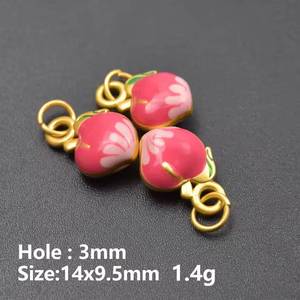 Dijes de Esmalte con Diseño de Dulces |   Colgantes de Acero Inoxidable con Baño de Oro PVD de 18K con Forma de Dulces, Donuts, Helados y Cupcakes para la Creación de Joyería - Product Image 3