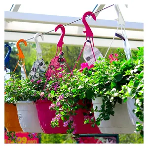 Vasos para plantas, produtos de jardinagem cesta de pendurar macetas colgantes de flores coloridas para pendurar varanda
