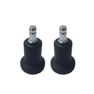 Black Furniture Casters With Spring Clips For Chairs And <b>Sofas</b> 50kg Load Capacity PP <b>Material</b> Fixed Swivel Base - Product Image 4