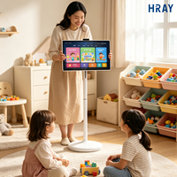 HRAY Layar Sentuh LED 32 Inci 1920X1080, Bebas Driver USB, Mendukung Sentuhan Jari/Stylus untuk Smart TV Rumah Tangga, OEM ODM Logo Kustom