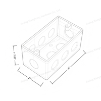 Caja de Conexiones Eléctrica Empotrable de Plástico Blanco 4x2 ABS, para Interruptor de Pared de 1 Vía Estándar Americano